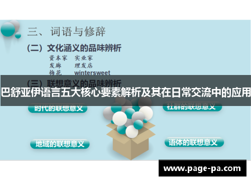 巴舒亚伊语言五大核心要素解析及其在日常交流中的应用